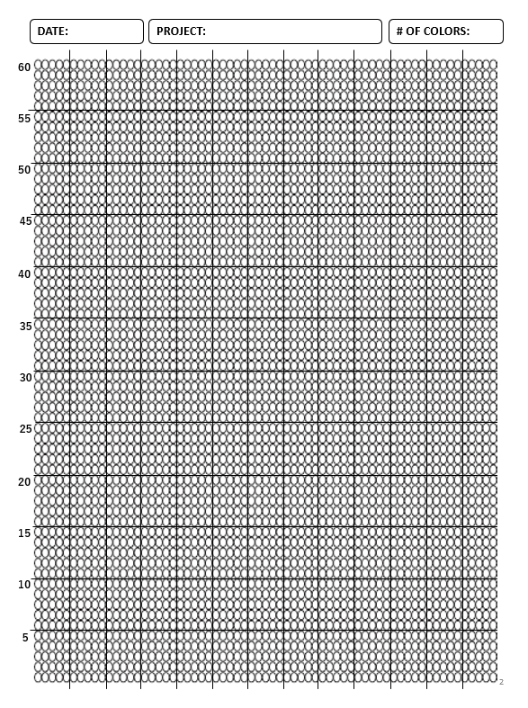 Full Page Beading Graph Paper Rosette Beading Graph Paper
